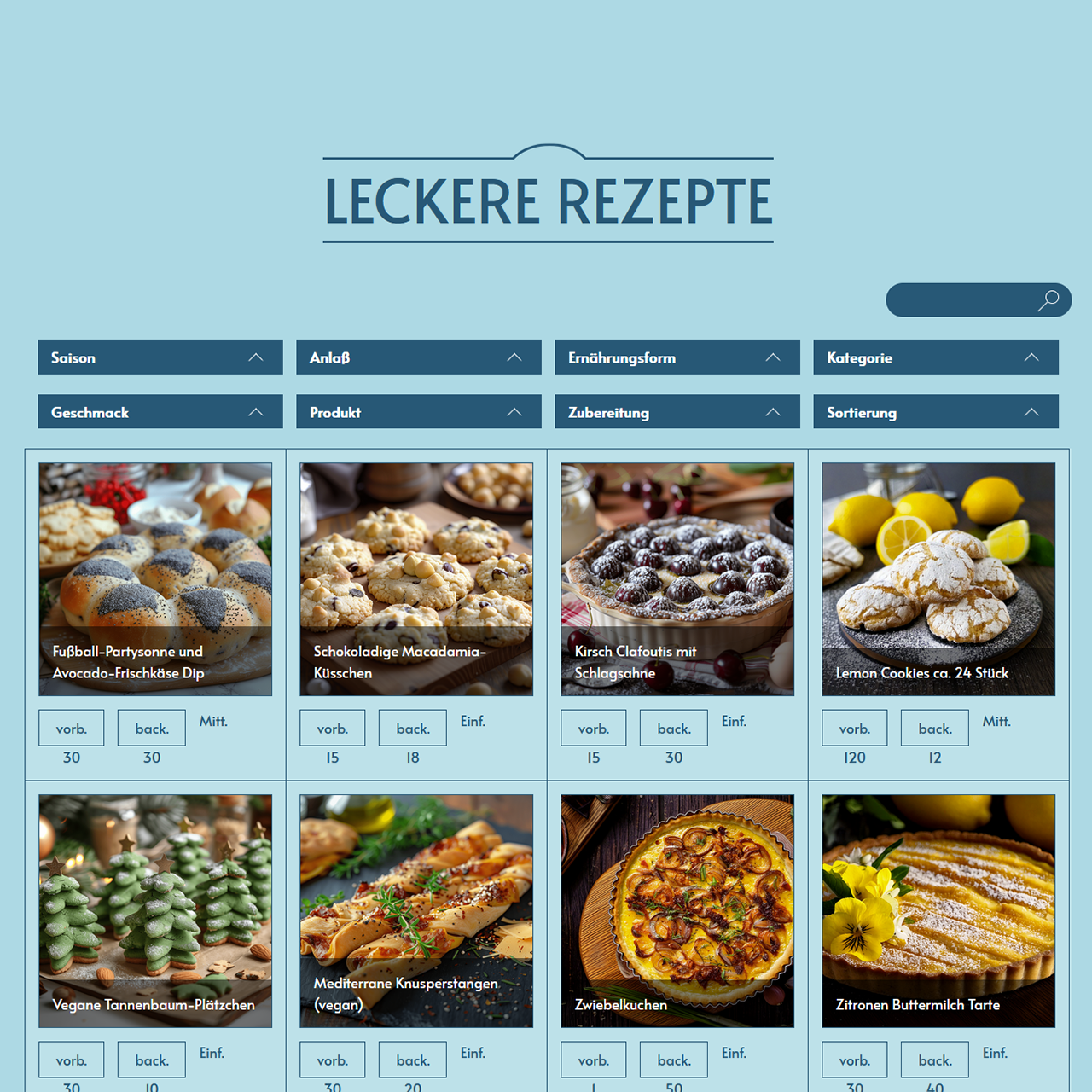 Rezeptbuch 2.0 – Filtertool